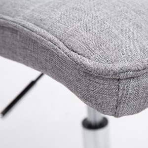 Silla de Confidente BULGARI TELA, ajustable en altura, color negro
