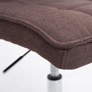 Silla de Confidente BULGARI TELA, ajustable en altura, color negro