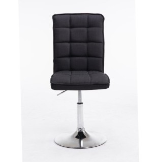 Silla de Confidente BULGARI TELA, ajustable en altura, color negro 2