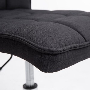 Silla de Confidente BULGARI TELA, ajustable en altura, color negro
