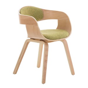 Silla de Confidente BUTAN TELA color haya y negro