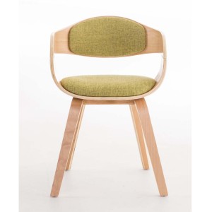 Silla de Confidente BUTAN TELA color haya y negro