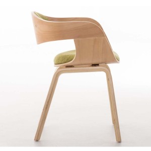 Silla de Confidente BUTAN TELA color haya y negro