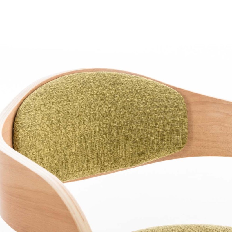Silla de Confidente BUTAN TELA color haya y negro