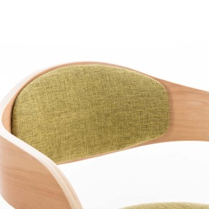 Silla de Confidente BUTAN TELA color haya y negro