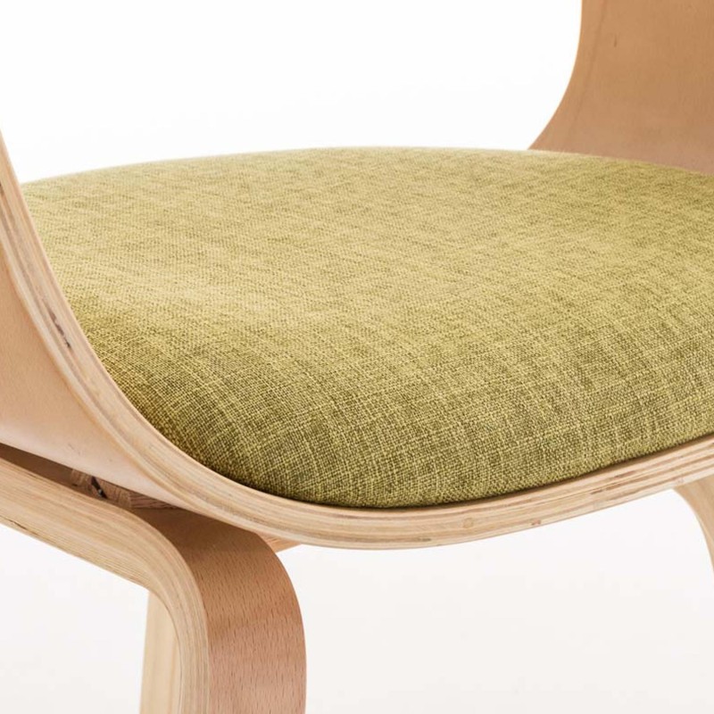 Silla de Confidente BUTAN TELA color haya y negro
