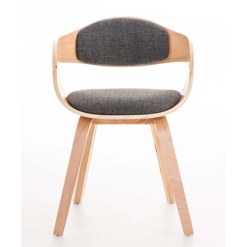 Silla de Confidente BUTAN TELA color haya y negro