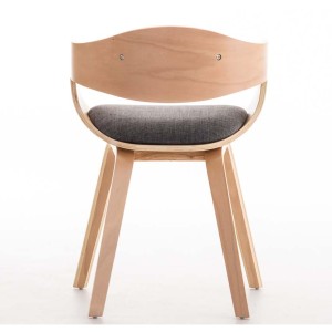 Silla de Confidente BUTAN TELA color haya y negro