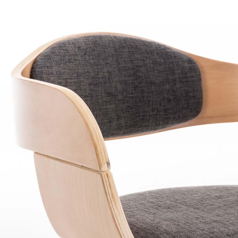 Silla de Confidente BUTAN TELA color haya y negro