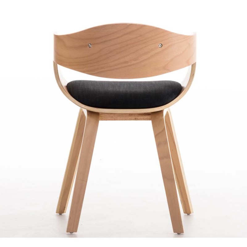 Silla de Confidente BUTAN TELA color haya y negro
