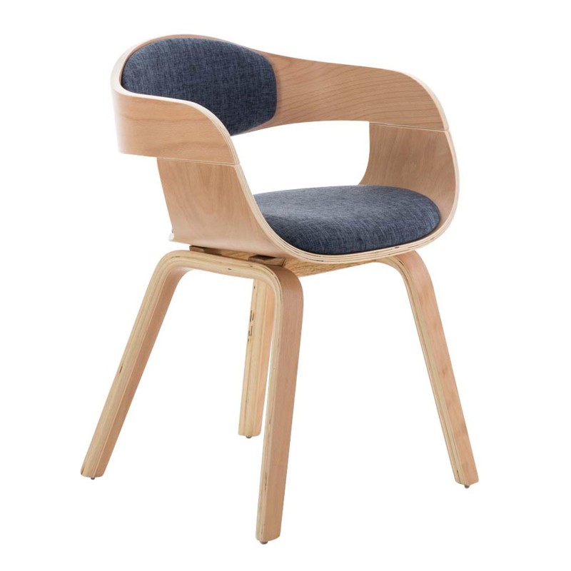 Silla de Confidente BUTAN TELA color haya y negro