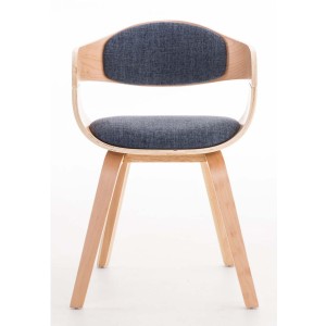 Silla de Confidente BUTAN TELA color haya y negro
