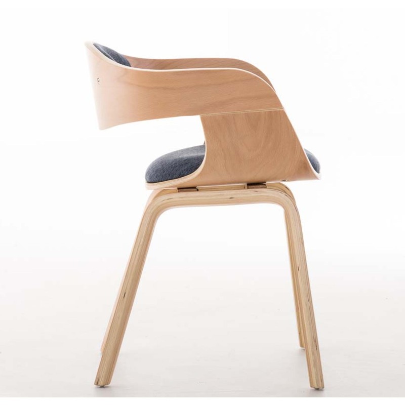 Silla de Confidente BUTAN TELA color haya y negro