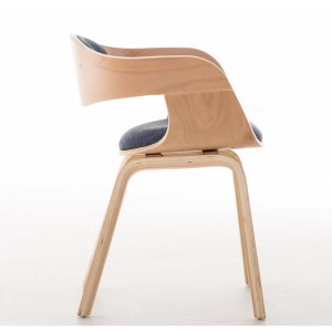 Silla de Confidente BUTAN TELA color haya y negro