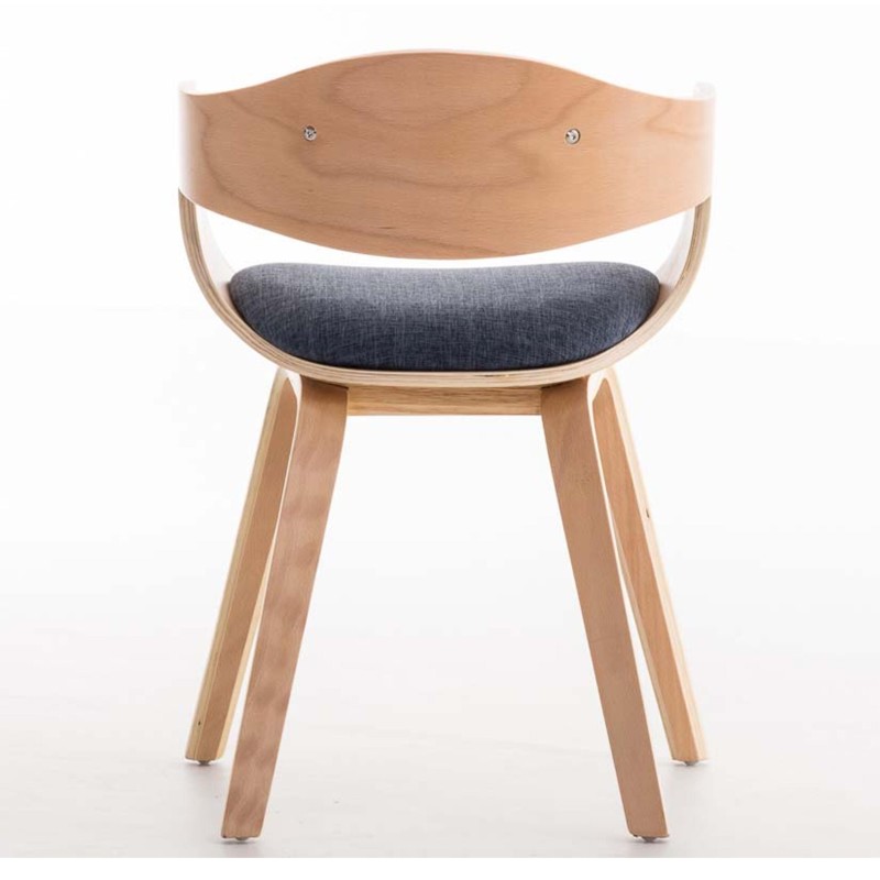 Silla de Confidente BUTAN TELA color haya y negro