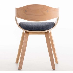 Silla de Confidente BUTAN TELA color haya y negro