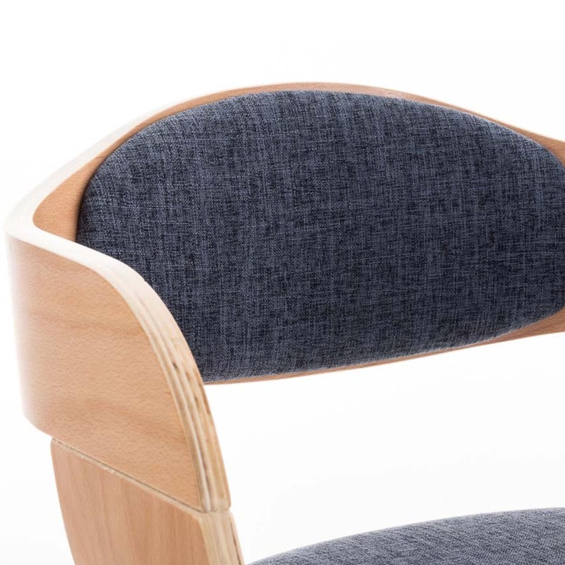 Silla de Confidente BUTAN TELA color haya y negro