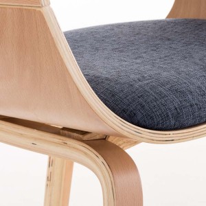 Silla de Confidente BUTAN TELA color haya y negro