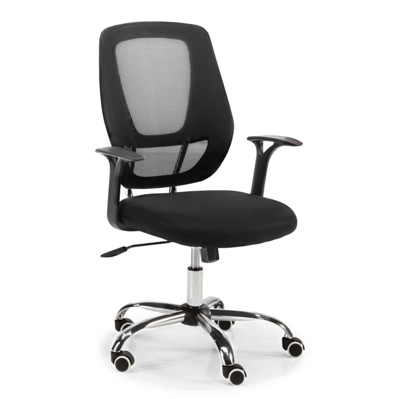 Silla de oficina JAEN, diseño moderno, en negro