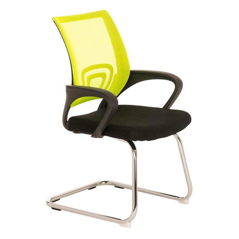Silla de Confidente SEUL V en malla color amarillo