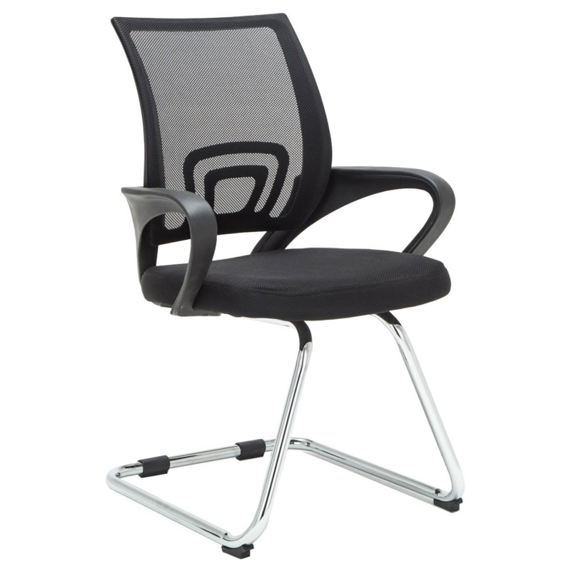 Silla de Confidente SEUL V en malla color negro