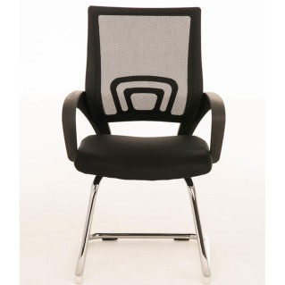 Silla de Confidente SEUL V en malla color negro 2