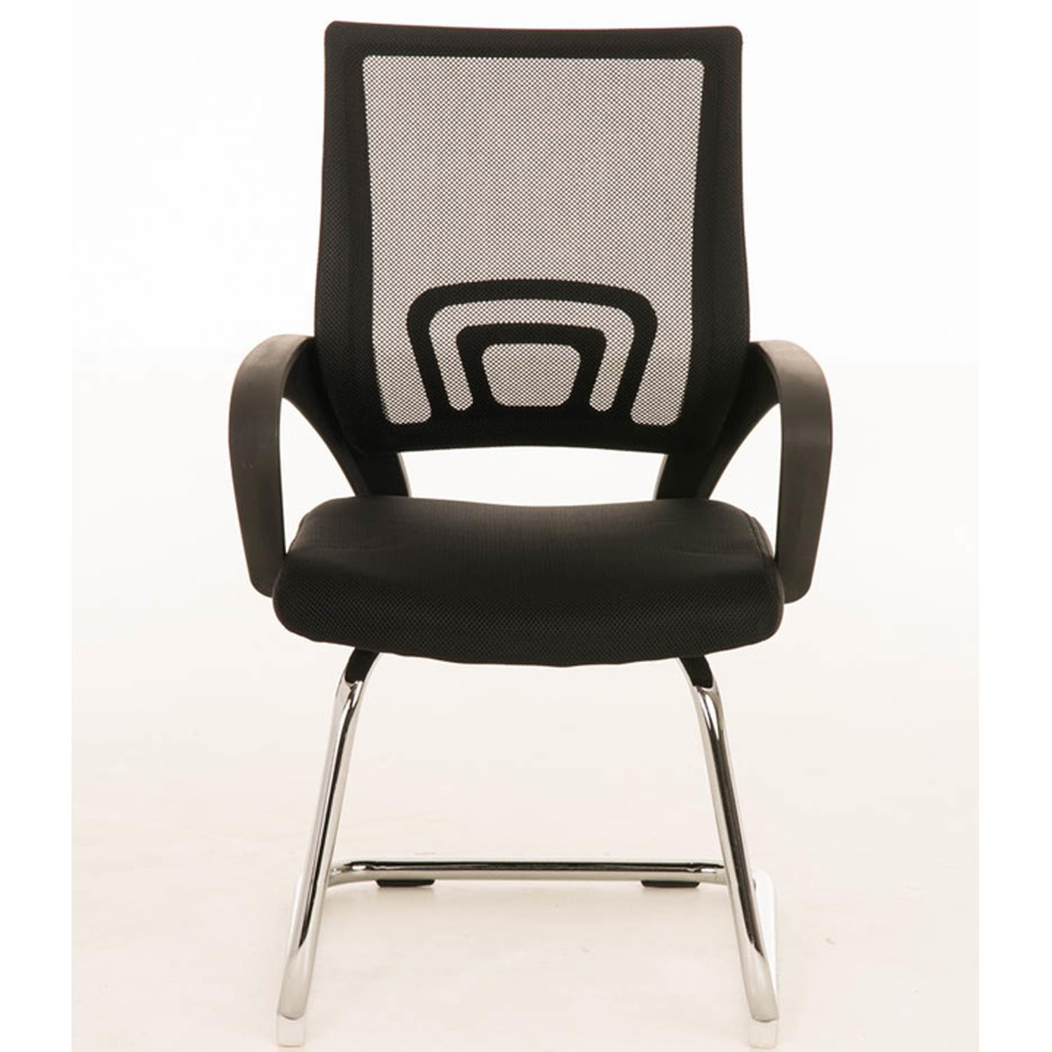 Silla de Confidente SEUL V, Bonito Diseño, Gran Asiento Acolchado, Color Negro
