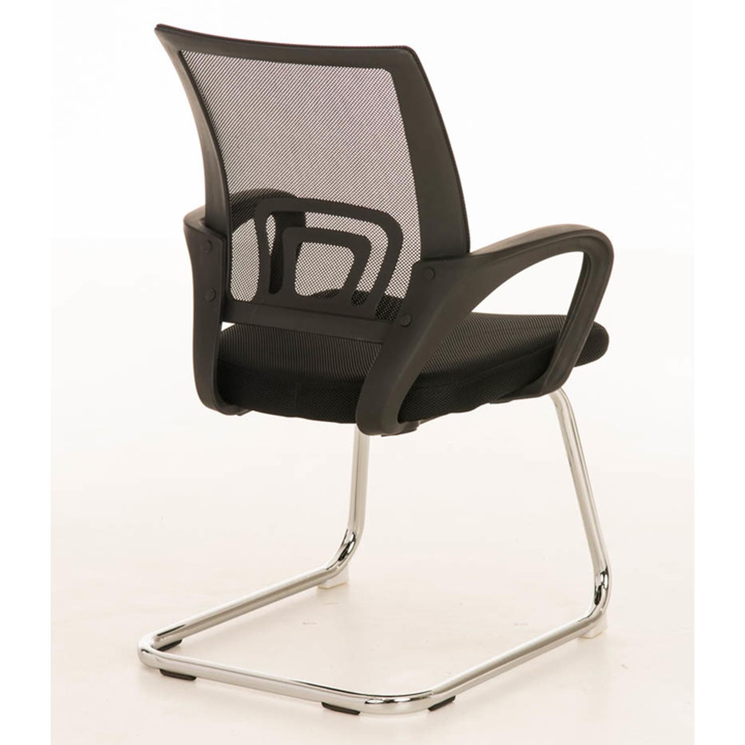 Silla de Confidente SEUL V, Bonito Diseño, Gran Asiento Acolchado, Color Negro
