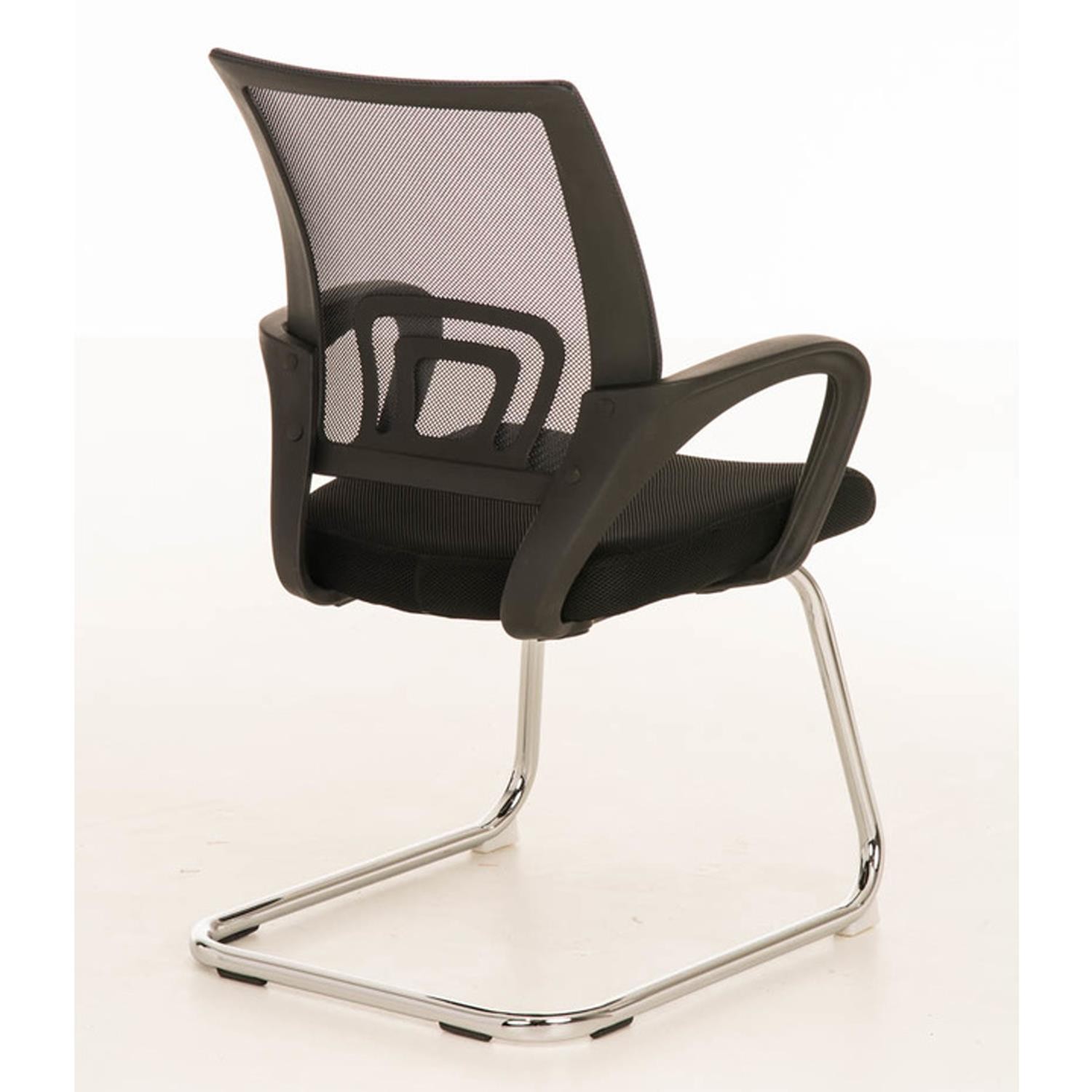 Silla de Confidente SEUL V, Bonito Diseño, Gran Asiento Acolchado, Color Negro