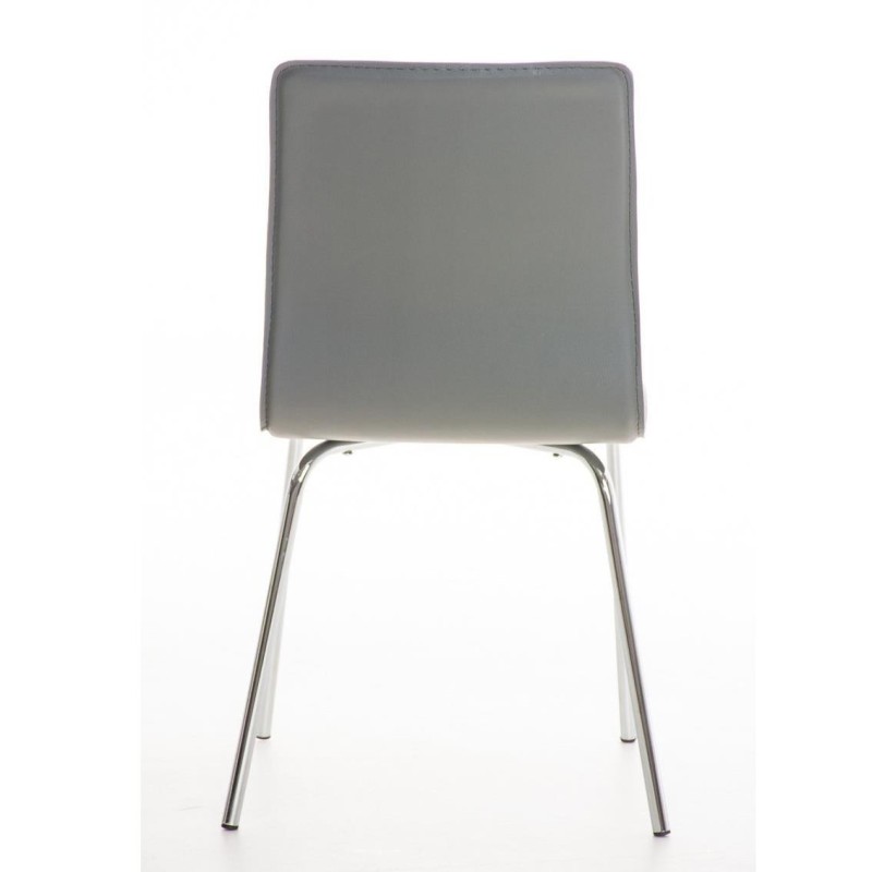 Silla de Confidente MIKI, tapizada en piel color negro