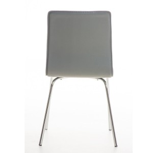 Silla de Confidente MIKI, tapizada en piel color negro