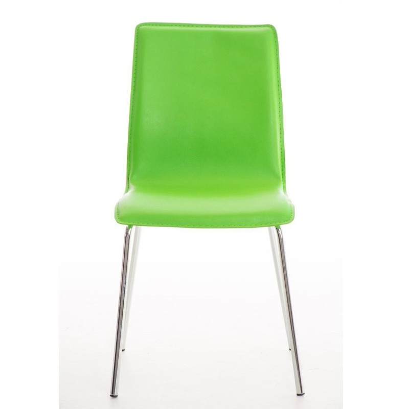 Silla de Confidente MIKI, tapizada en piel color negro