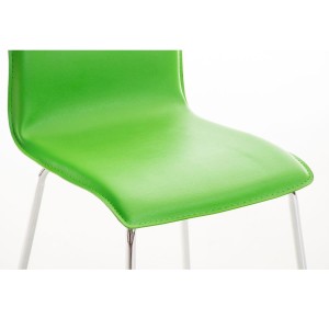 Silla de Confidente MIKI, tapizada en piel color negro