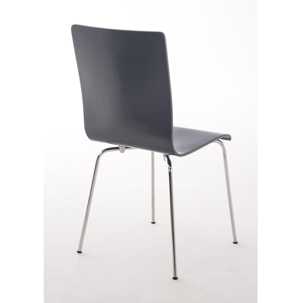 Silla de Confidente PERE, Patas Metálicas, en Madera color Negro