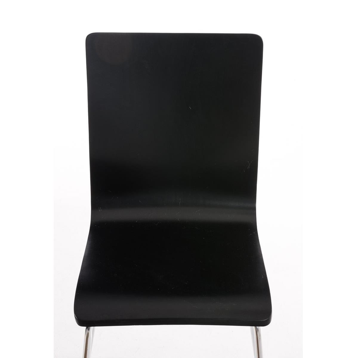 Silla de Confidente PERE, Patas Metálicas, en Madera color Negro