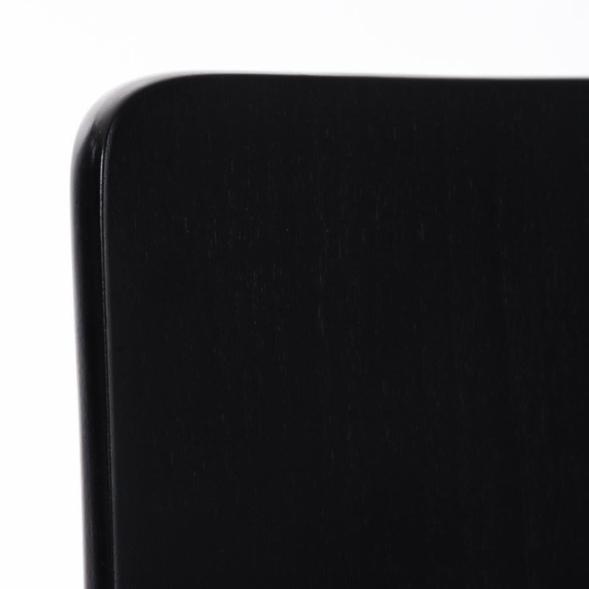 Silla de Confidente PERE, Patas Metálicas, en Madera color Negro