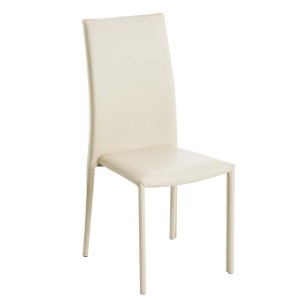 Silla de Confidente LAURA, tapizada en piel color negro