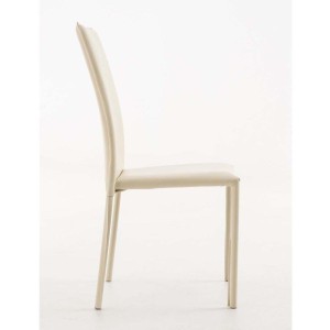 Silla de Confidente LAURA, tapizada en piel color negro