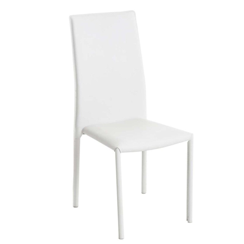 Silla de Confidente LAURA, tapizada en piel color negro