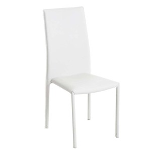 Silla de Confidente LAURA, tapizada en piel color negro