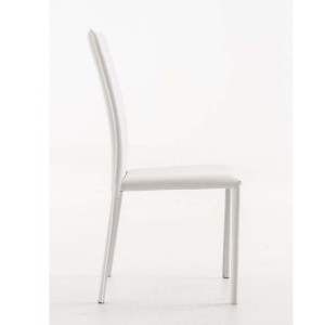 Silla de Confidente LAURA, tapizada en piel color negro