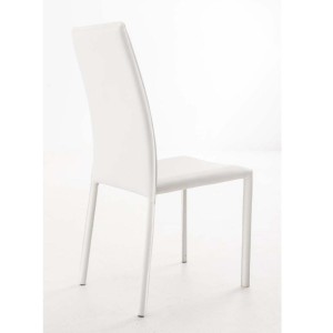 Silla de Confidente LAURA, tapizada en piel color negro