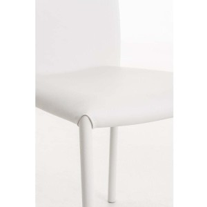Silla de Confidente LAURA, tapizada en piel color negro