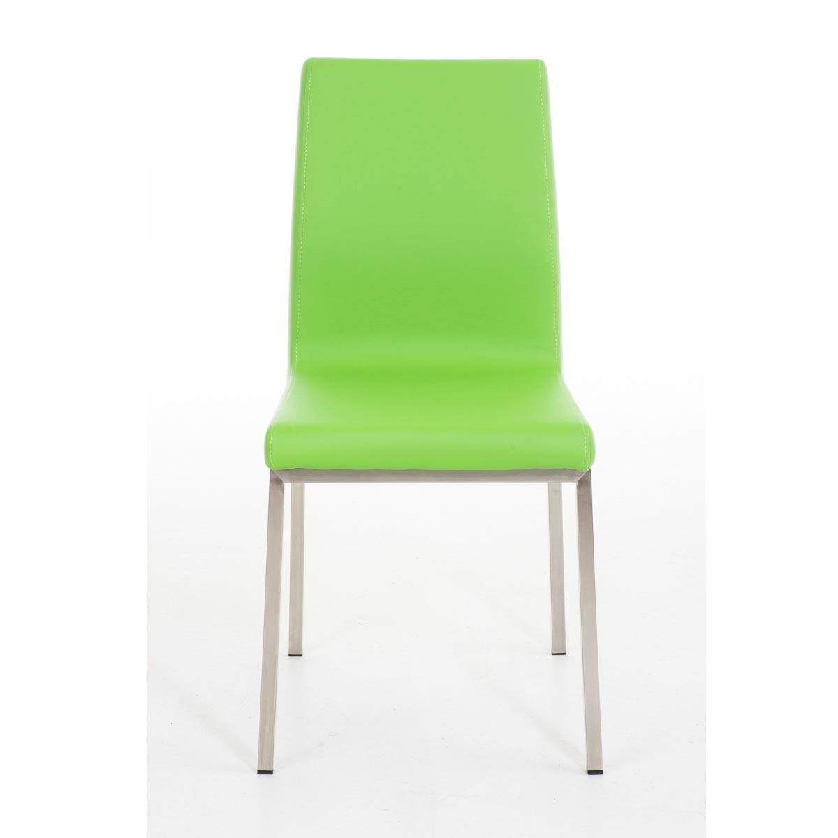 Silla de Confidente COLOMO, Gran Acolchado, Tapizada en Piel color Negro