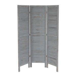Biombo de madera LEO 170x138x2cm, muy elegante, color gris