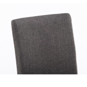 Silla de Confidente MITA TELA, patas marrones en color crema