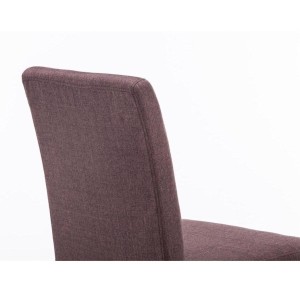Silla de Confidente MITA TELA, patas marrones en color crema