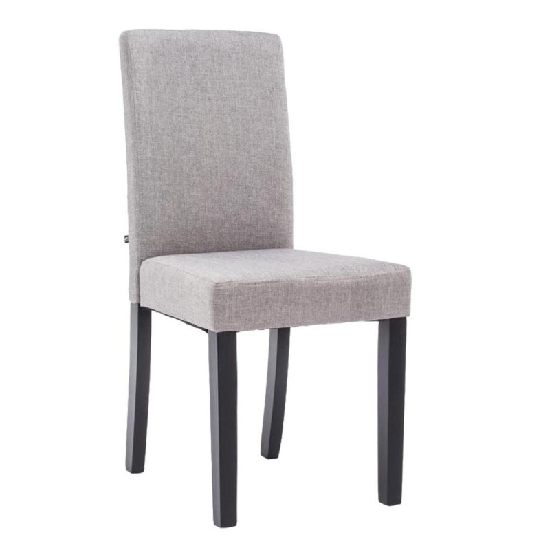 Silla de Confidente MITA TELA, patas negras en color crema