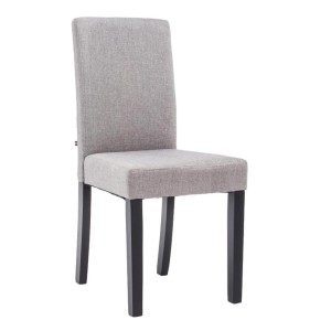 Silla de Confidente MITA TELA, patas negras en color crema