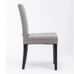 Silla de Confidente MITA TELA, patas negras en color crema